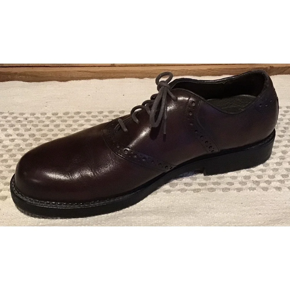 NUNN BUSH Men's 9.5M Brown Leather Lace-Up Dress Shoes‎ Career Classic Office